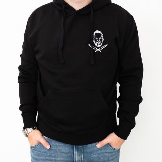 Schwarzer Hoodie – limitierte Schnieder Stick und Rückenprint
