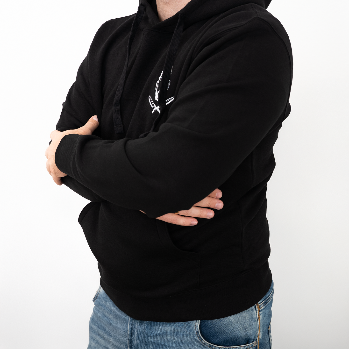 Schwarzer Hoodie – limitierte Schnieder Stick und Rückenprint