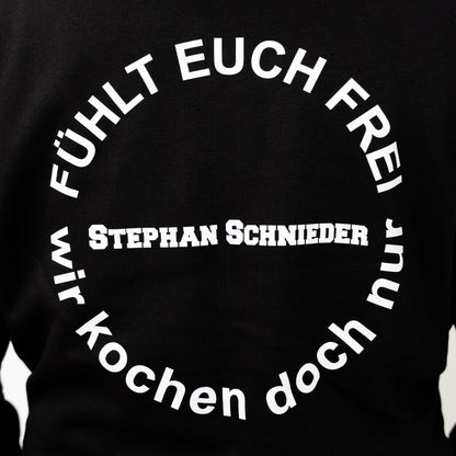 Schwarzer Hoodie – limitierte Schnieder Stick und Rückenprint