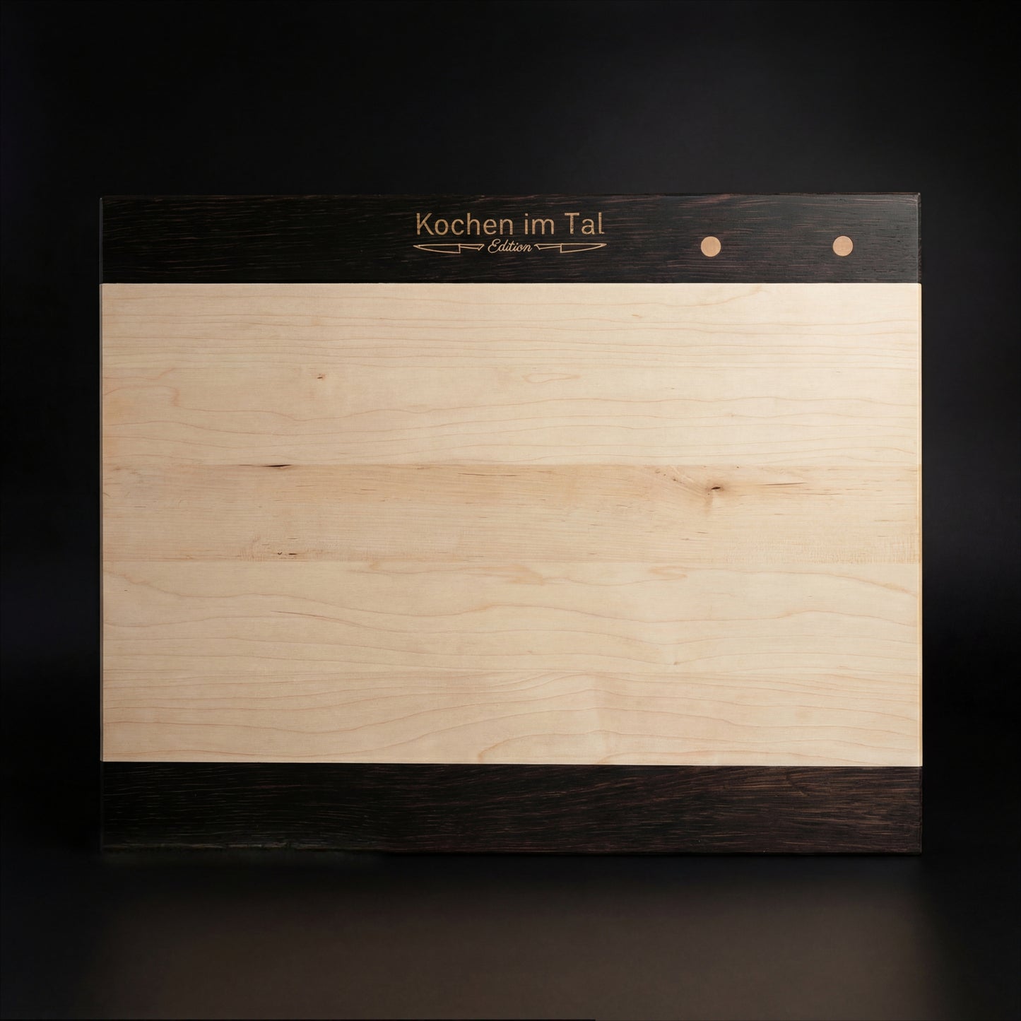 Premium Schneidebrett aus Ahorn oder Eiche – Kochen im Tal Edition aus Kopfholz