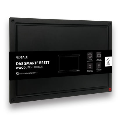 WOODLITE Schneidebrett L aus Holzfaser – rutschfest, spülmaschinenfest & langlebig (38×25×1,2 cm)