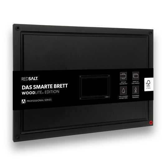 WOODLITE Schneidebrett L aus Holzfaser – rutschfest, spülmaschinenfest & langlebig (38×25×1,2 cm)