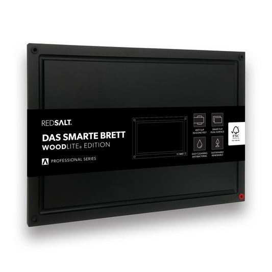 WOODLITE Schneidebrett M aus Holzfaser – rutschfest, spülmaschinenfest & langlebig (32×21×1,2 cm)