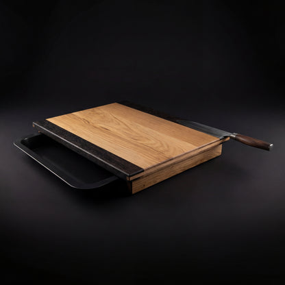 Premium Schneidebrett aus Ahorn oder Eiche – Kochen im Tal Edition aus Kopfholz