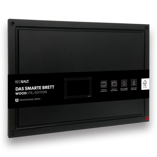 WOODLITE Schneidebrett XL aus Holzfaser – rutschfest, spülmaschinenfest & langlebig (45×30×1,2 cm)