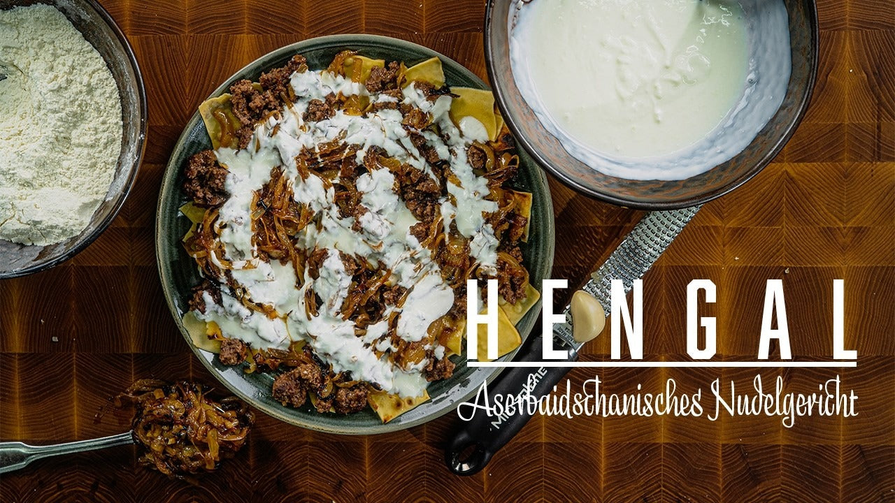 Video laden: Aserbaidschanische Herzensküche: Hengal mit Orhan und Stephan Schniederr